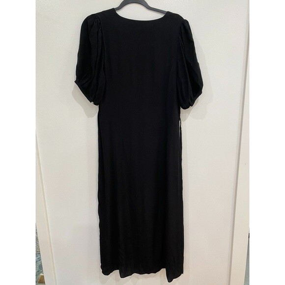 Aritzia Wilfred Shirt Dress Size L Midi Button Down Belted Collared Short Sleeve - Picture 2 of 10